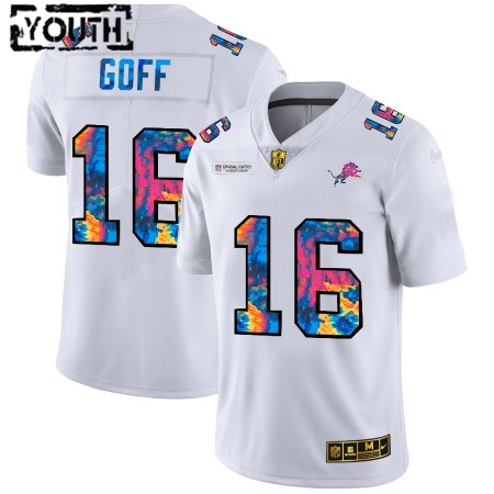 Detroit Lions Tröjor Jared Goff 16 Nike 2020 Flerfärgad Vit - Barn
